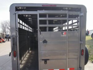 20ft Charcoal Gooseneck Livestock Cattle Trailer (2) 7K Axles 14K GVWR - Image 23