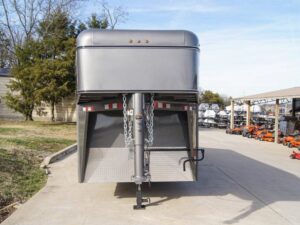 20ft Charcoal Gooseneck Livestock Cattle Trailer (2) 7K Axles 14K GVWR - Image 10