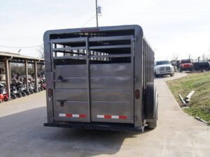 20ft Charcoal Gooseneck Livestock Cattle Trailer (2) 7K Axles 14K GVWR - Image 8