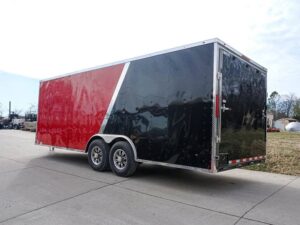 Enclosed Trailer 8.5’x22′ Red & Black – Car Hauler Storage - Image 6