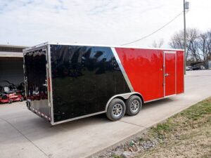 Enclosed Trailer 8.5’x22′ Red & Black – Car Hauler Storage - Image 5