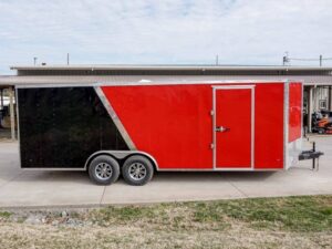 Enclosed Trailer 8.5’x22′ Red & Black – Car Hauler Storage - Image 3