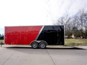 Enclosed Trailer 8.5’x22′ Red & Black – Car Hauler Storage - Image 4