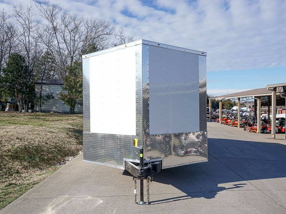 Enclosed Trailer 8.5′ x 20′ White – Cargo Hauler Car Motorcycle Storage Enclosed Trailer 8.5′ x 20′ White – Cargo Hauler Car Motorcycle Storage - Image 1