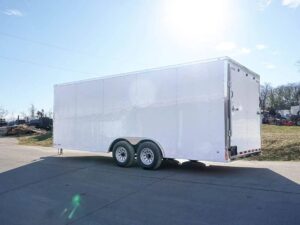 Enclosed Trailer 8.5′ x 20′ White – Cargo Hauler Car Motorcycle Storage - Image 6