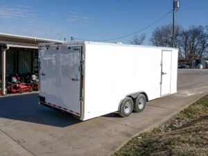 Enclosed Trailer 8.5′ x 20′ White – Cargo Hauler Car Motorcycle Storage - Image 5