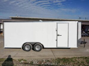 Enclosed Trailer 8.5′ x 20′ White – Cargo Hauler Car Motorcycle Storage - Image 4