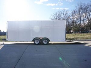 Enclosed Trailer 8.5′ x 20′ White – Cargo Hauler Car Motorcycle Storage - Image 8