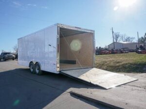 Enclosed Trailer 8.5′ x 20′ White – Cargo Hauler Car Motorcycle Storage - Image 14