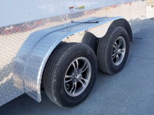 Enclosed Trailer Custom 7’x18′ White Tandem Axle with Ramp and E-Tracks Storage - Image 9