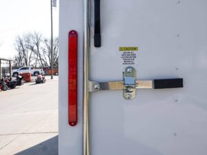 Enclosed Trailer Custom 7’x18′ White Tandem Axle with Ramp and E-Tracks Storage - Image 10