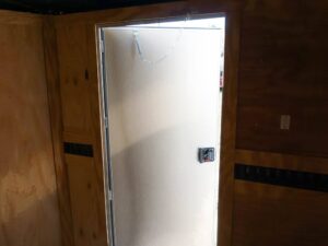 Enclosed Trailer Custom 7’x18′ White Tandem Axle with Ramp and E-Tracks Storage - Image 13