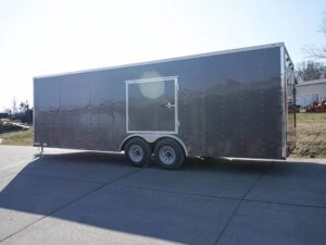 Enclosed Trailer 8.5×24 Tandem Axle Charcoal Gray – Motorcycle Car Hauler Storage - Image 3