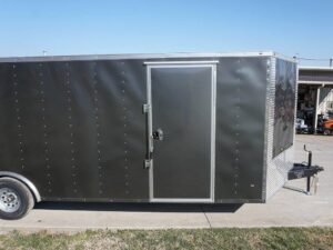 Enclosed Trailer 8.5×24 Tandem Axle Charcoal Gray – Motorcycle Car Hauler Storage - Image 8