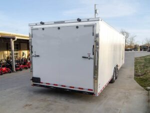 8.5×28 Flat Nose White Enclosed Trailer (2) 5,200lb Axles Cargo Storage - Image 5