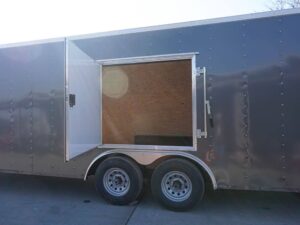Enclosed Trailer 8.5×24 Tandem Axle Charcoal Gray – Motorcycle Car Hauler Storage - Image 13
