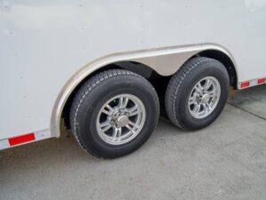 8.5×28 Flat Nose White Enclosed Trailer (2) 5,200lb Axles Cargo Storage - Image 10