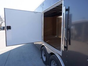 Enclosed Trailer 8.5×24 Tandem Axle Charcoal Gray – Motorcycle Car Hauler Storage - Image 14
