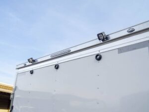 8.5×28 Flat Nose White Enclosed Trailer (2) 5,200lb Axles Cargo Storage - Image 12