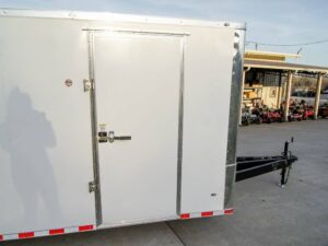 8.5×28 Flat Nose White Enclosed Trailer (2) 5,200lb Axles Cargo Storage - Image 8