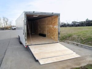 8.5×28 Flat Nose White Enclosed Trailer (2) 5,200lb Axles Cargo Storage - Image 16