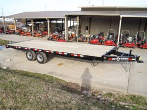 8.5×22 IBeam Deckover Equipment Trailer Straight Deck (2) 5200lb Axles 10K GVWR