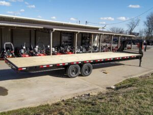 8.5×30 IBeam Gooseneck Straight Deckover Trailer (2) 7K Axles Slide Ramps 14K GVWR - Image 3