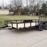 6.4×16 Tube Top Dovetail Utility Trailer (2) 3,500lb Axles 7K GVWR