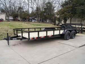 7×20 Tube Top Dovetail Utility Trailer (2) 3500lb Axles