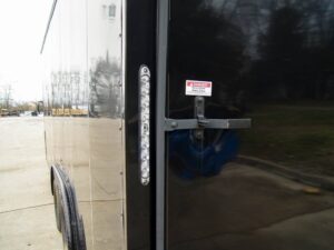 8.5×18 Black V-Nose Enclosed Trailer with Extended Tongue and Blackout Package (2) 3,500lb Axles - Image 11