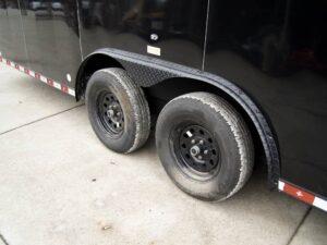 8.5×18 Black V-Nose Enclosed Trailer with Extended Tongue and Blackout Package (2) 3,500lb Axles - Image 12