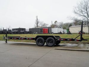 7×22 IBEAM Equipment Trailer (2) 7K Axles Stand-Up Ramps 14K GVWR - Image 3