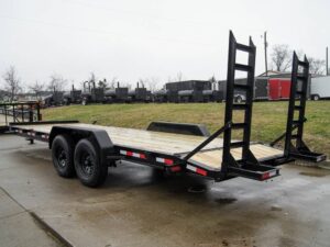 7×22 IBEAM Equipment Trailer (2) 7K Axles Stand-Up Ramps 14K GVWR - Image 4