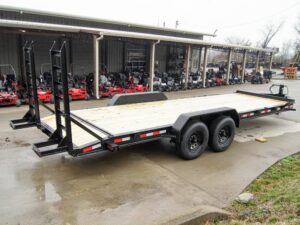 7×22 IBEAM Equipment Trailer (2) 7K Axles Stand-Up Ramps 14K GVWR - Image 5