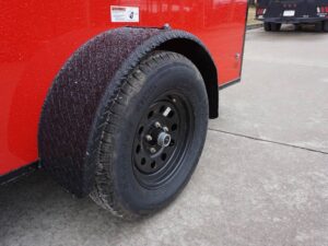 7×12 Enclosed Trailer Red V-Nose Blackout Package 3,500lb Axle Storage - Image 10