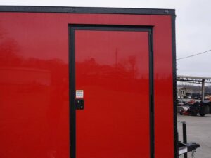 7×12 Enclosed Trailer Red V-Nose Blackout Package 3,500lb Axle Storage - Image 13