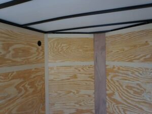 7×12 Enclosed Trailer Red V-Nose Blackout Package 3,500lb Axle Storage - Image 18