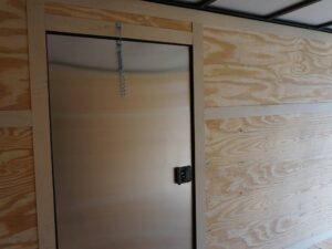 7×12 Enclosed Trailer Red V-Nose Blackout Package 3,500lb Axle Storage - Image 21