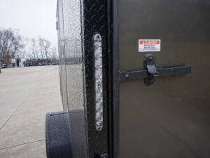 7×12 Enclosed Trailer Charcoal V-Nose Blackout Package 3,500lb Axle Storage - Image 7