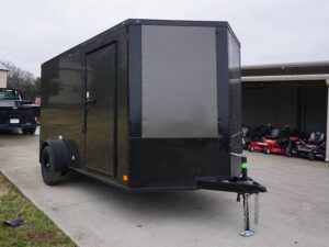 7×12 Enclosed Trailer Charcoal V-Nose Blackout Package 3,500lb Axle Storage - Image 9
