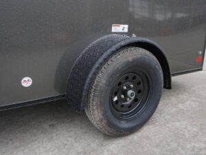 7×12 Enclosed Trailer Charcoal V-Nose Blackout Package 3,500lb Axle Storage - Image 15