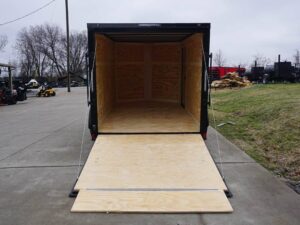 7×12 Enclosed Trailer Charcoal V-Nose Blackout Package 3,500lb Axle Storage - Image 12