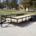 7×18 Straight Deck Utility Trailer (2) 3,500lb Axles – No Gate