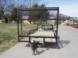 7×20 Dovetail Utility Trailer (2) 3,500lb Axles with Elevated Basket - Image 2
