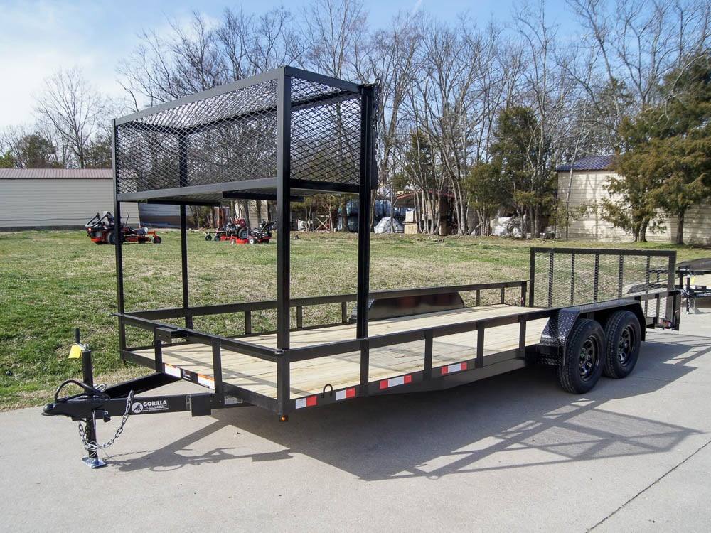 7×20 Dovetail Utility Trailer (2) 3,500lb Axles with Elevated Basket 7×20 Dovetail Utility Trailer (2) 3,500lb Axles with Elevated Basket - Image 1