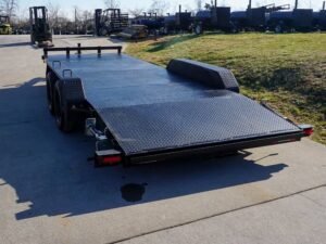 7×18 Steel Floor Car Hauler (2) 3500lb Axle w/ Brake and Ramps - Image 5
