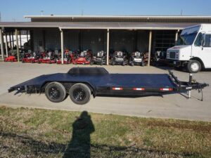 7×18 Steel Floor Car Hauler (2) 3500lb Axle w/ Brake and Ramps - Image 8