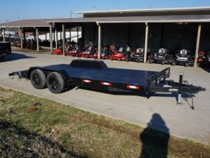 7×18 Steel Floor Car Hauler (2) 3500lb Axle w/ Brake and Ramps - Image 9