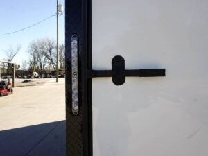 7×16 Enclosed Trailer White V-Nose Blackout Package Tandem Axle Storage - Image 15