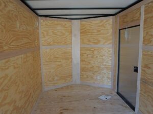 7×16 Enclosed Trailer White V-Nose Blackout Package Tandem Axle Storage - Image 20